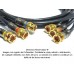 Cable Coaxial Digital BNC 3 Vías 30 m, ensamblado, terminales en oro